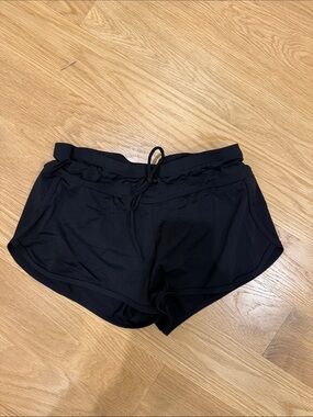 Black Women’s Athletic Drawstring Swim Shorts